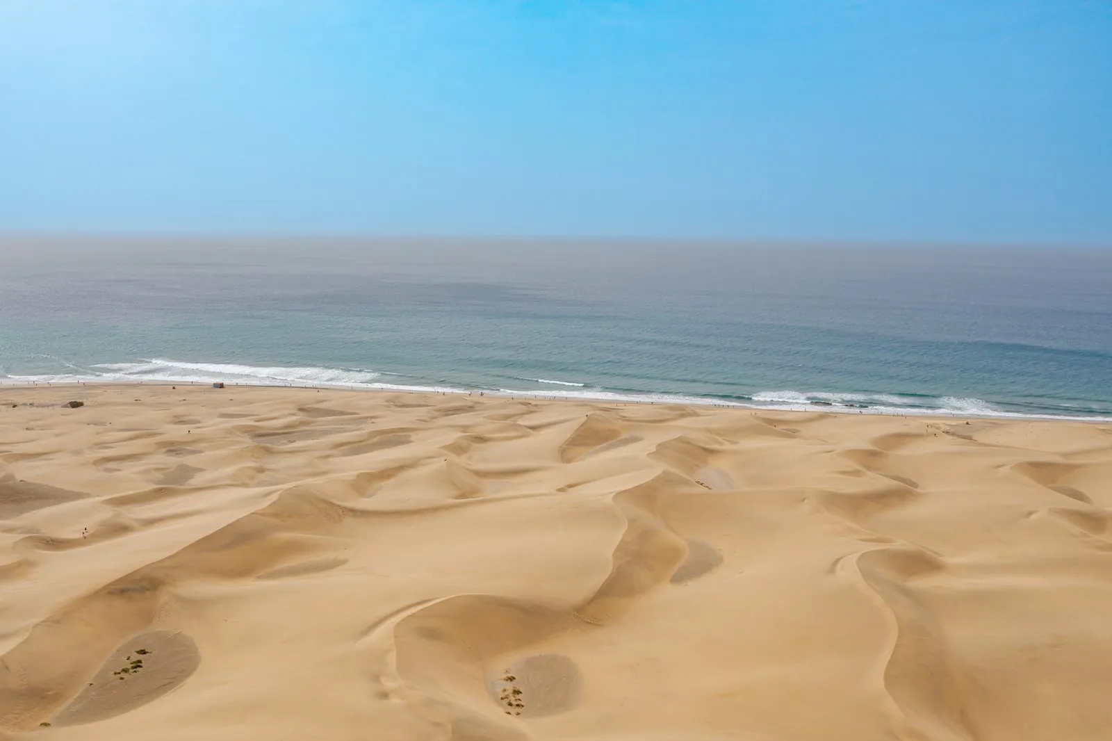 The golden sand dunes and beach of Maspalomas, southern Gran Canaria