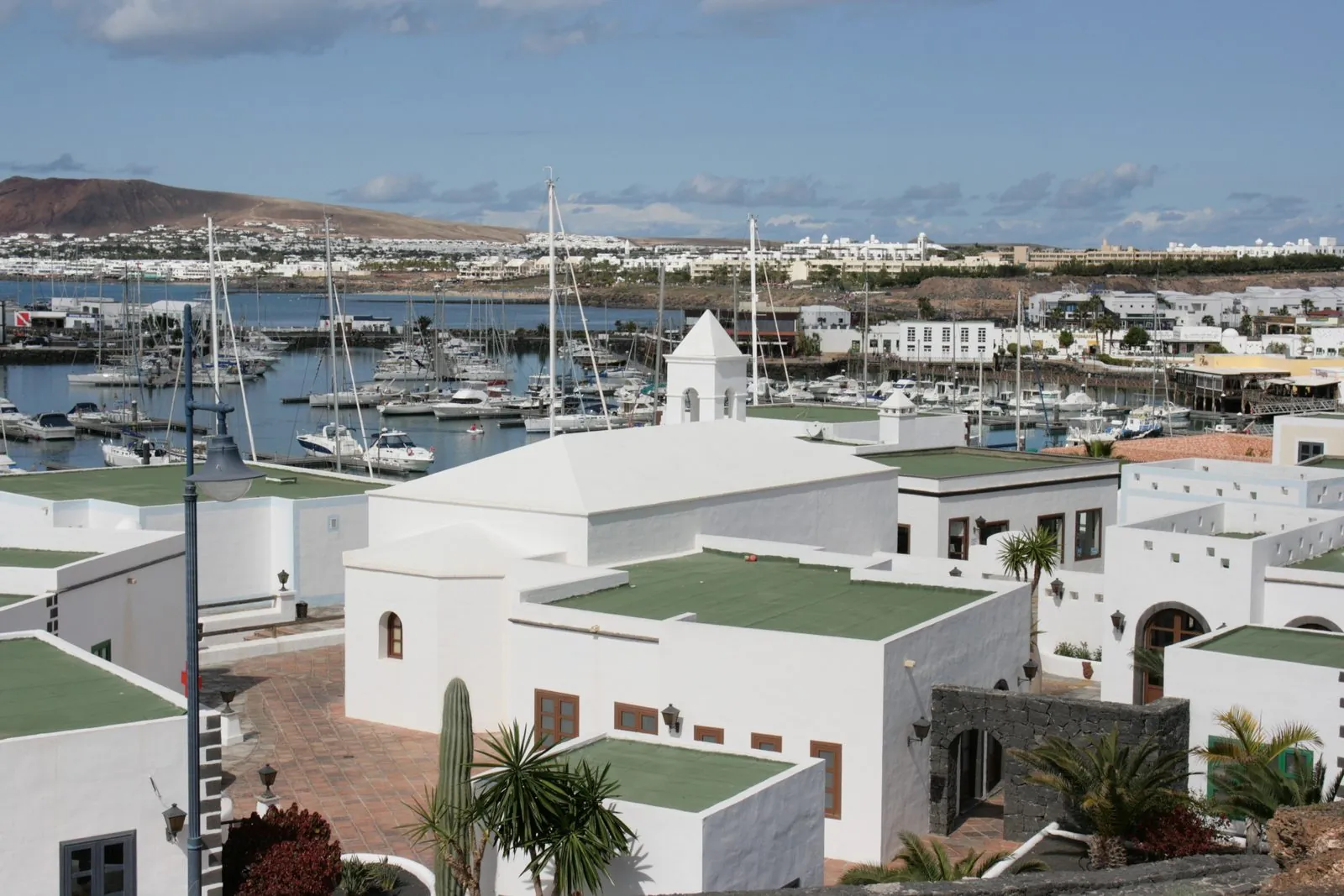 The Marina Rubicon and coastline at Playa Blanca, southern Lanzarote