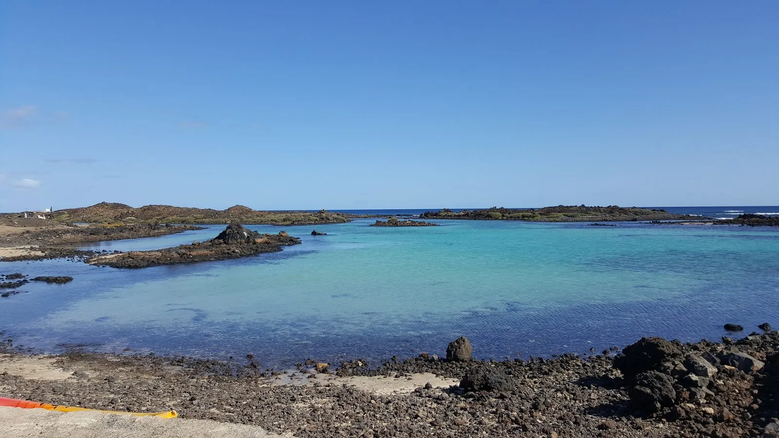 The wide surf beach of Playa de la Pared on the wild west coast of Fuerteventura