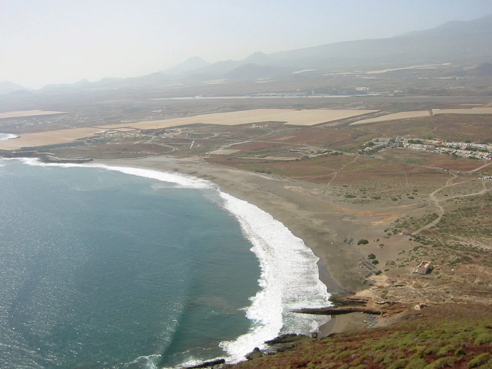 Playa de la Tejita seen from the summit of Montana Roja, southern Tenerife