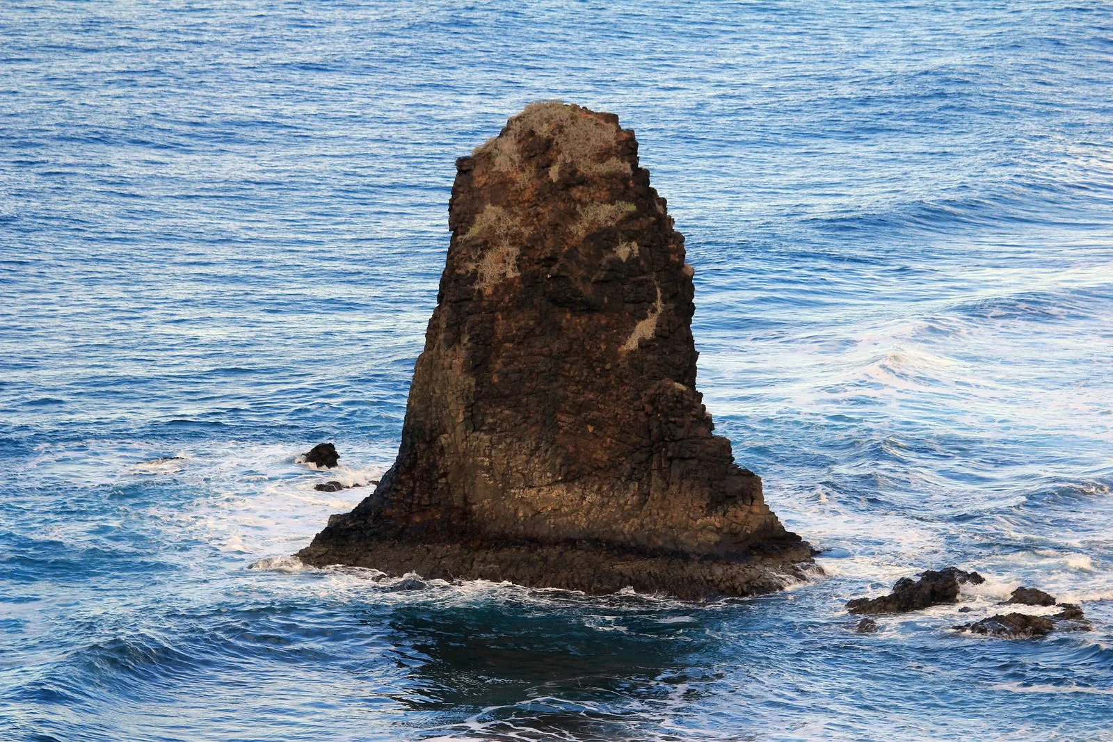 Waves around the dramatic roques off Playa de Benijo on the rugged north coast of Tenerife
