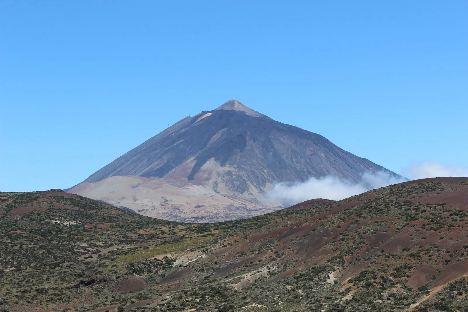 Mount Teide, Spain's highest peak, rising above a sea of clouds on Tenerife