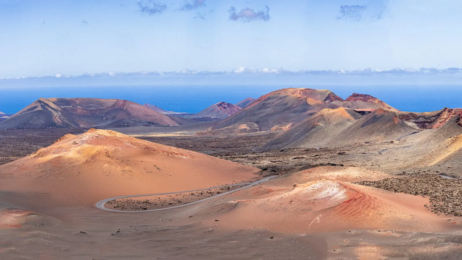 Volcanic lava landscape of Timanfaya National Park, Lanzarote