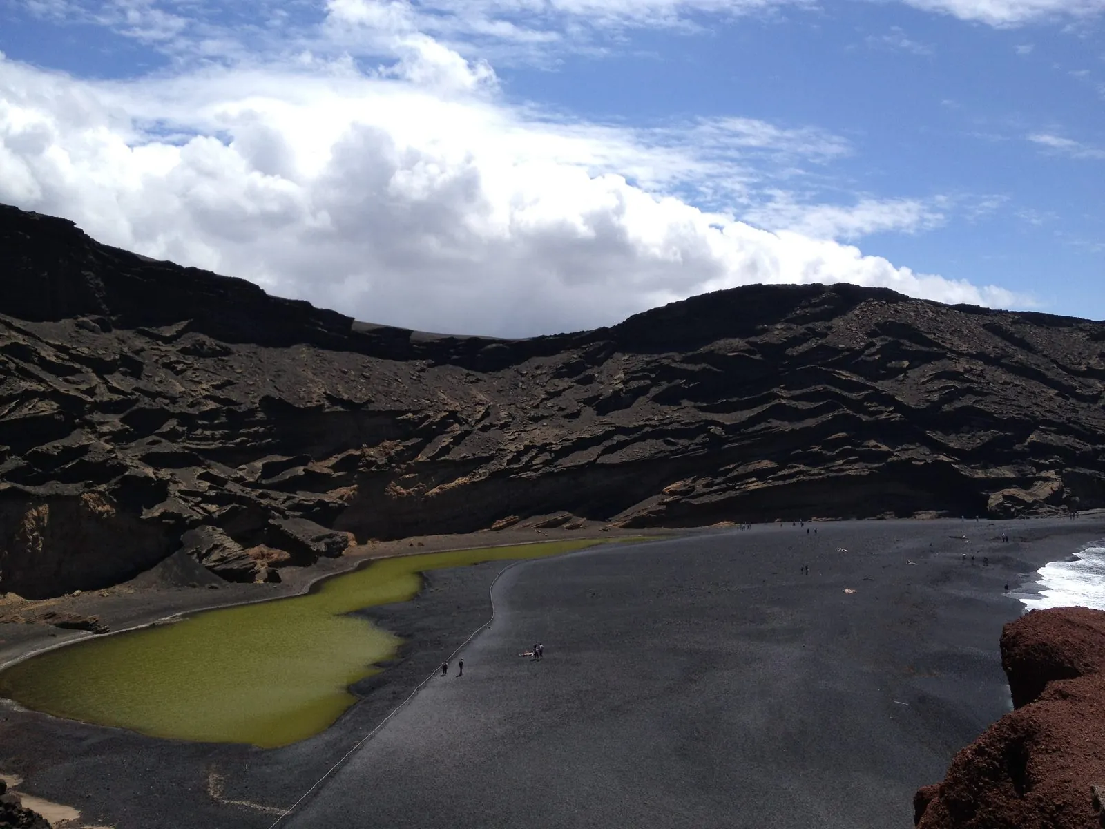El Charco de los Clicos in the El Golfo volcano @ Lanzarote