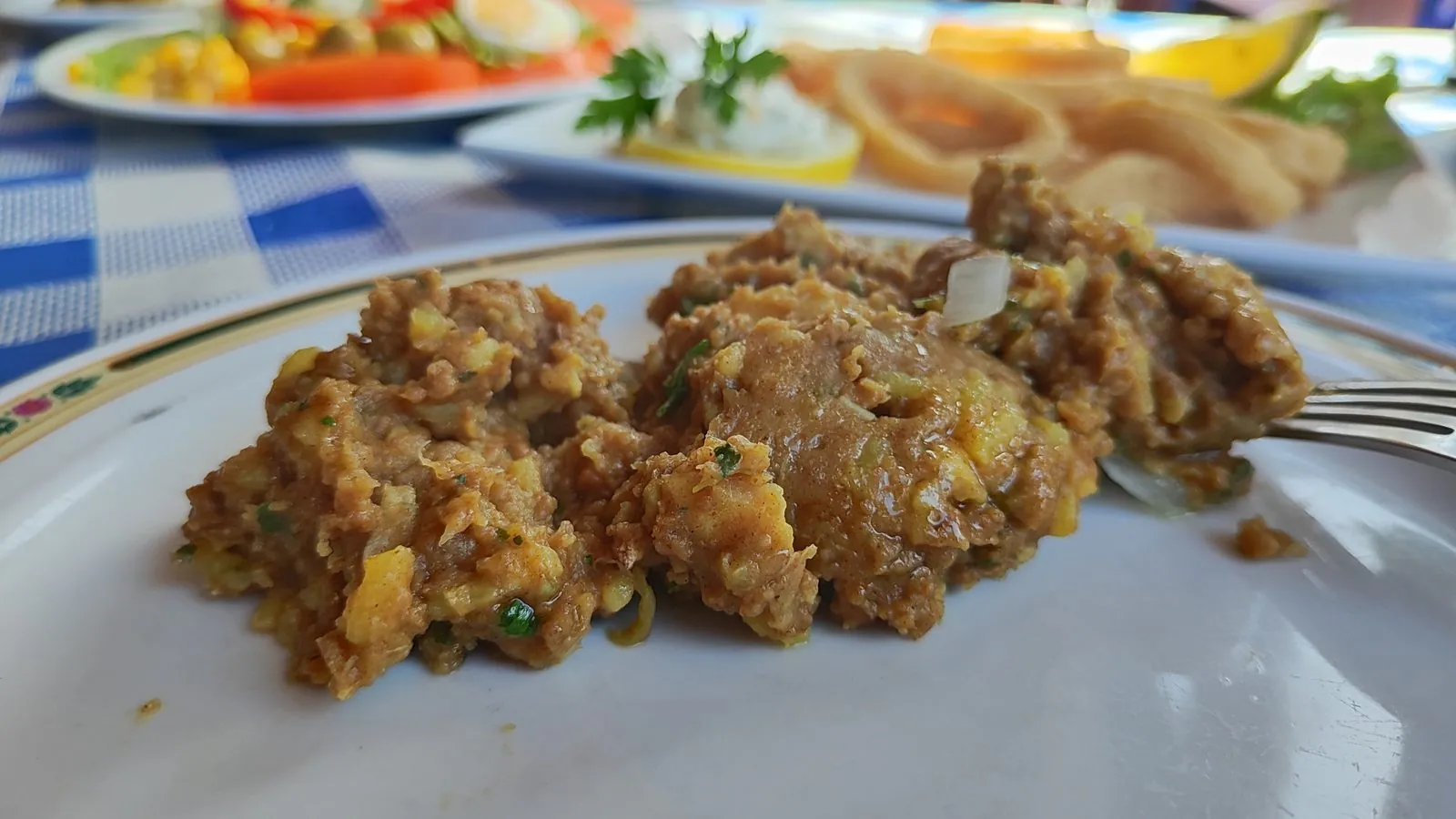 Escaldón de gofio, a warm gofio porridge dish typical of the Canary Islands