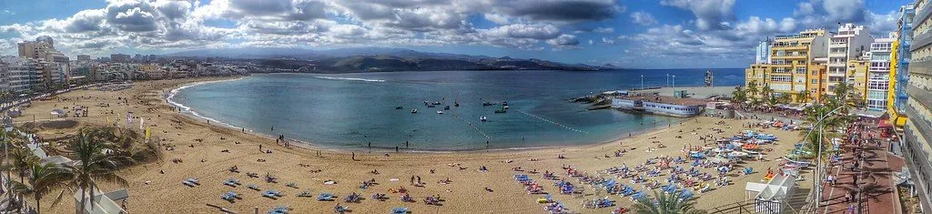 La Playa de Las Canteras en el día de Reyes de 2015 Las Palmas de Gran Canaria