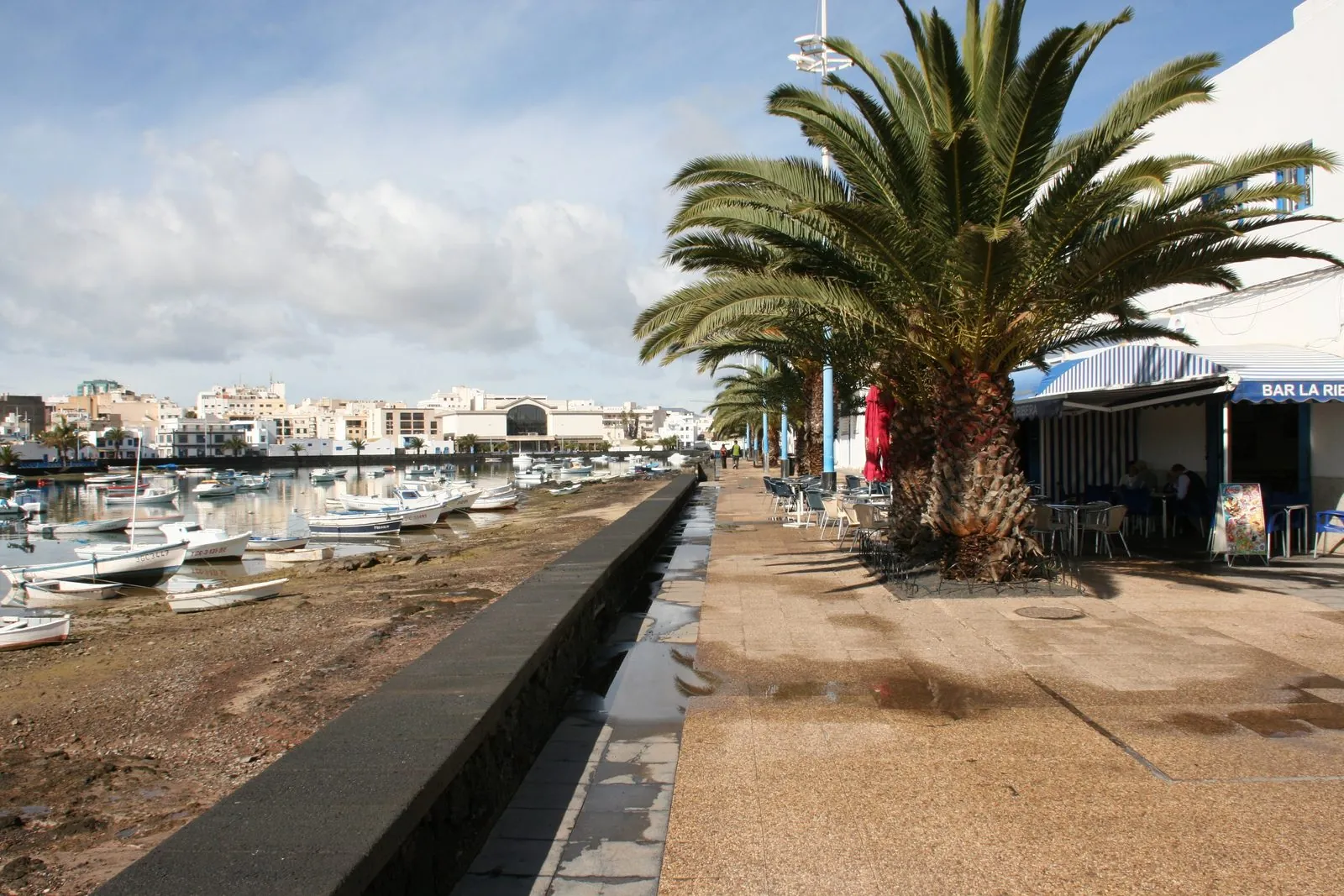 The Charco de San Gines tidal lagoon in the heart of Arrecife, Lanzarote