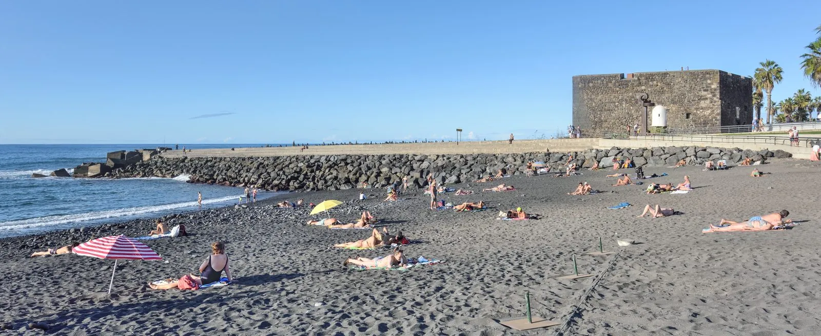 The seafront promenade at Playa Jardin, Puerto de la Cruz, Tenerife
