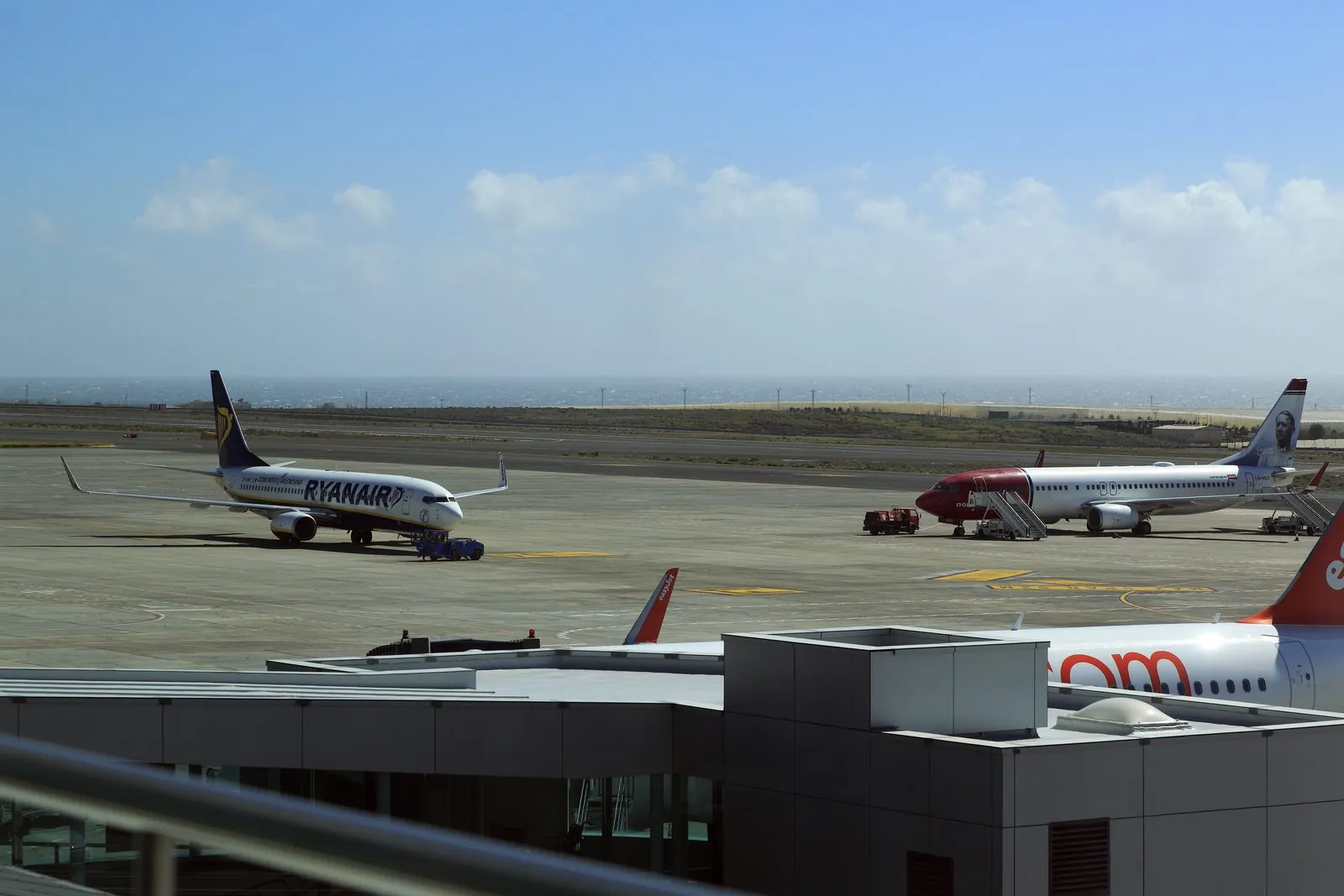The terminal and apron of Tenerife South Airport