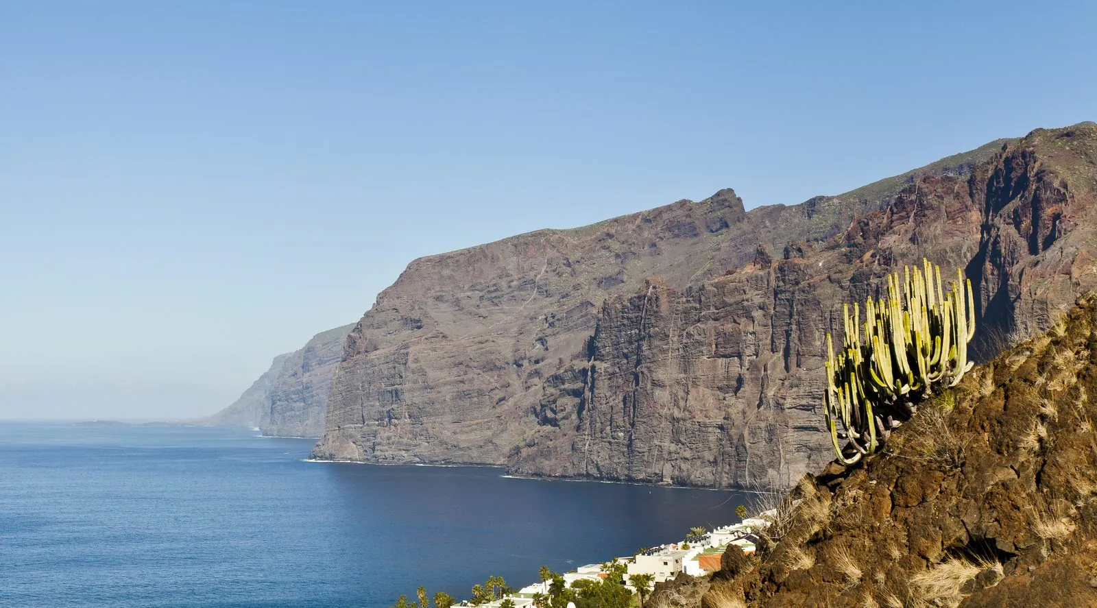 Los Gigantes cliffs dropping straight into the Atlantic, Tenerife