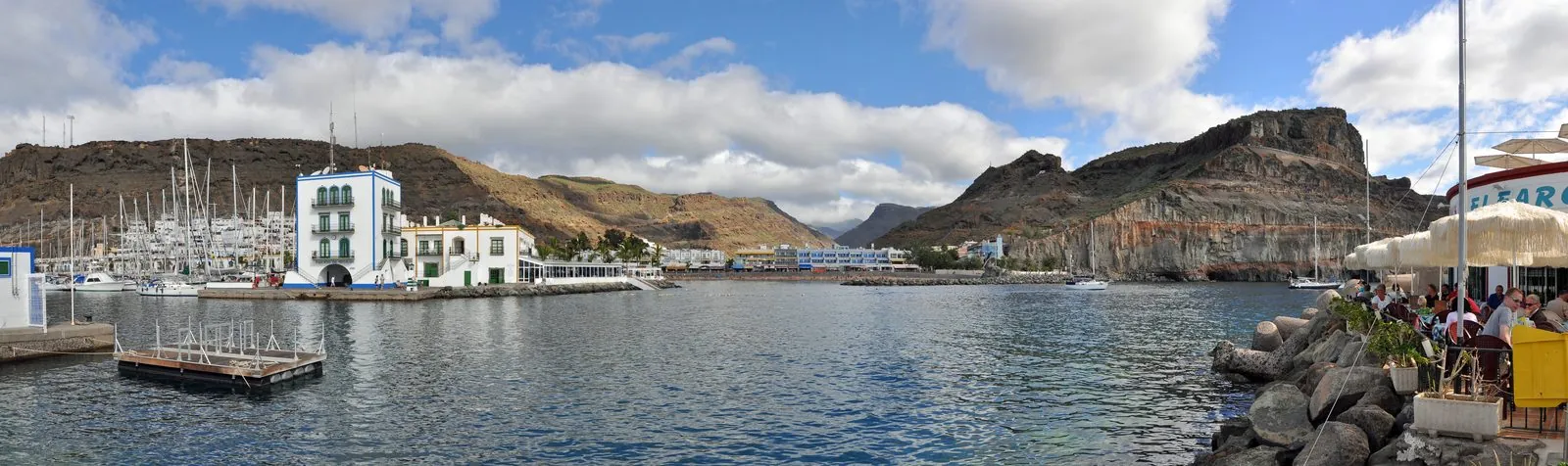 The marina and whitewashed harbour of Puerto de Mogan, Gran Canaria