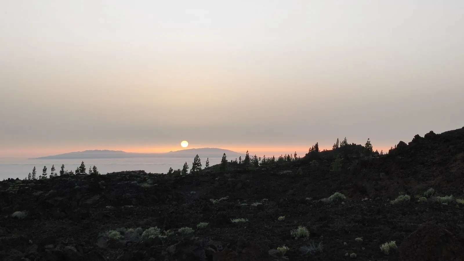 The islands of La Palma and La Gomera seen across the sea from Tenerife's high plateau, a classic island-hopping vista