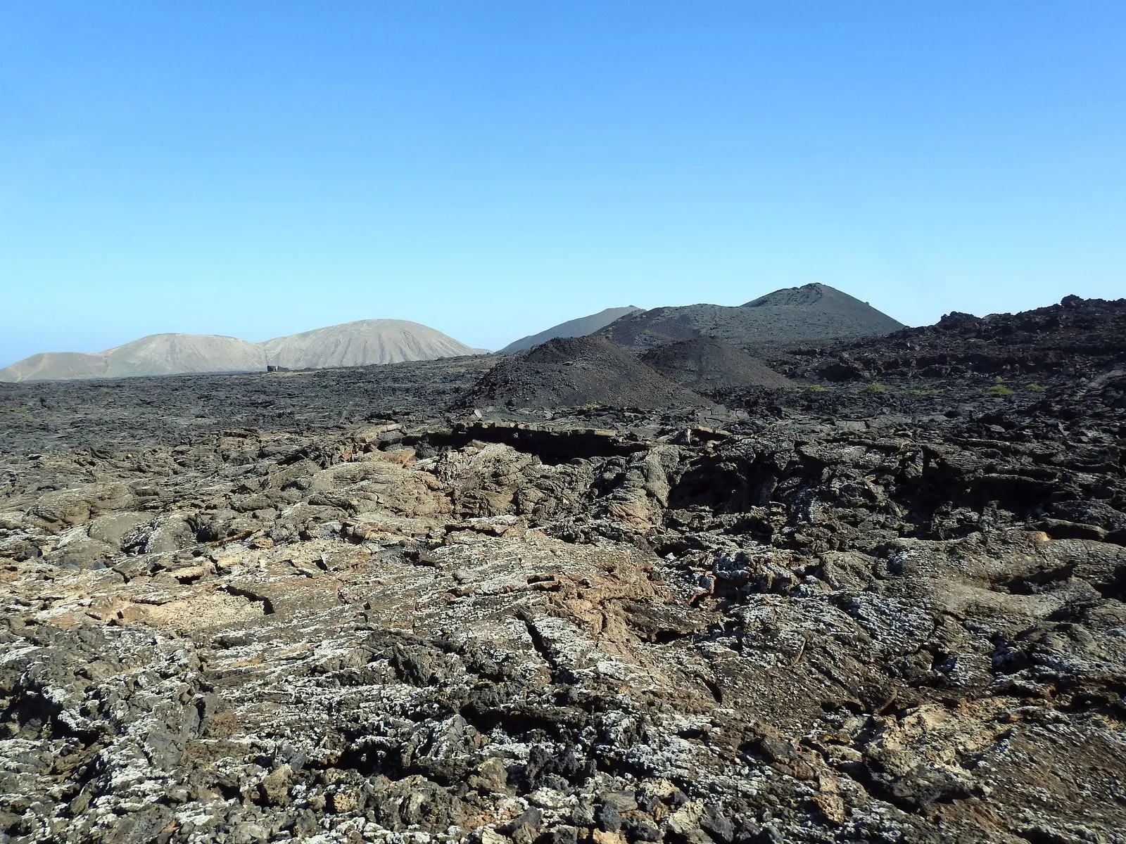 The volcanic lava fields of the Timanfaya National Park, Lanzarote