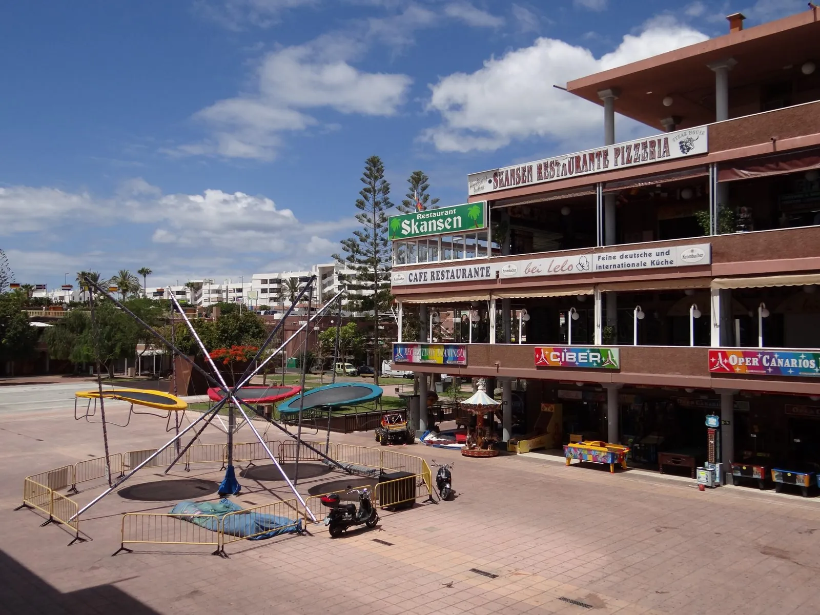 The Yumbo Centrum shopping centre at Playa del Ingles, the heart of the Maspalomas LGBTQ scene on Gran Canaria