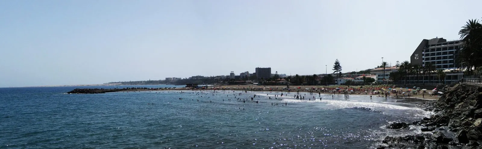 The open beach below the Maspalomas dunes, southern Gran Canaria