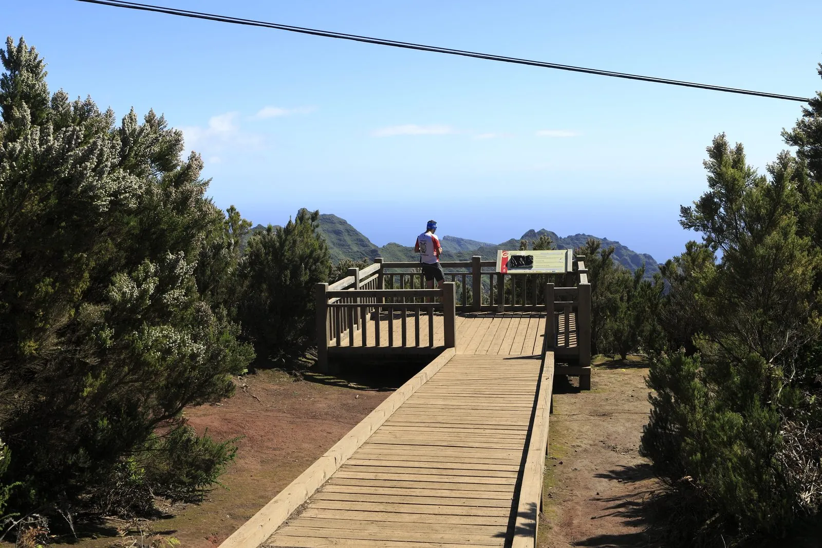 A viewpoint over the south coast from a hiking trail in the Anaga mountains, Tenerife