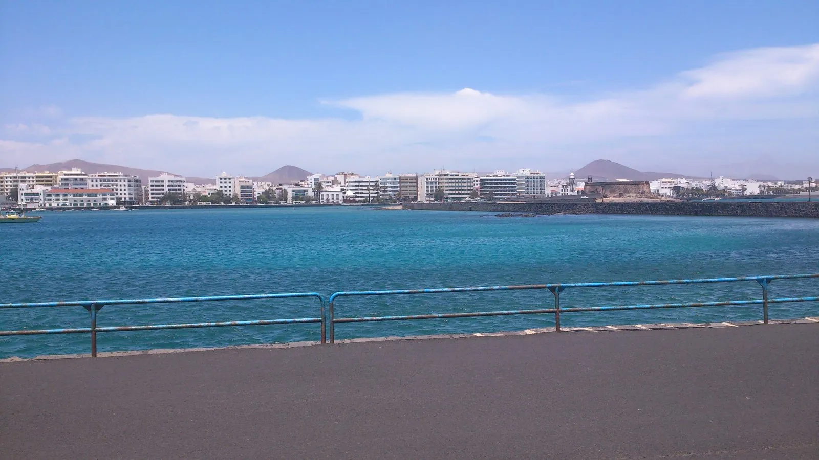 The Arrecife waterfront seen from the Punta de la Lagarta, Lanzarote