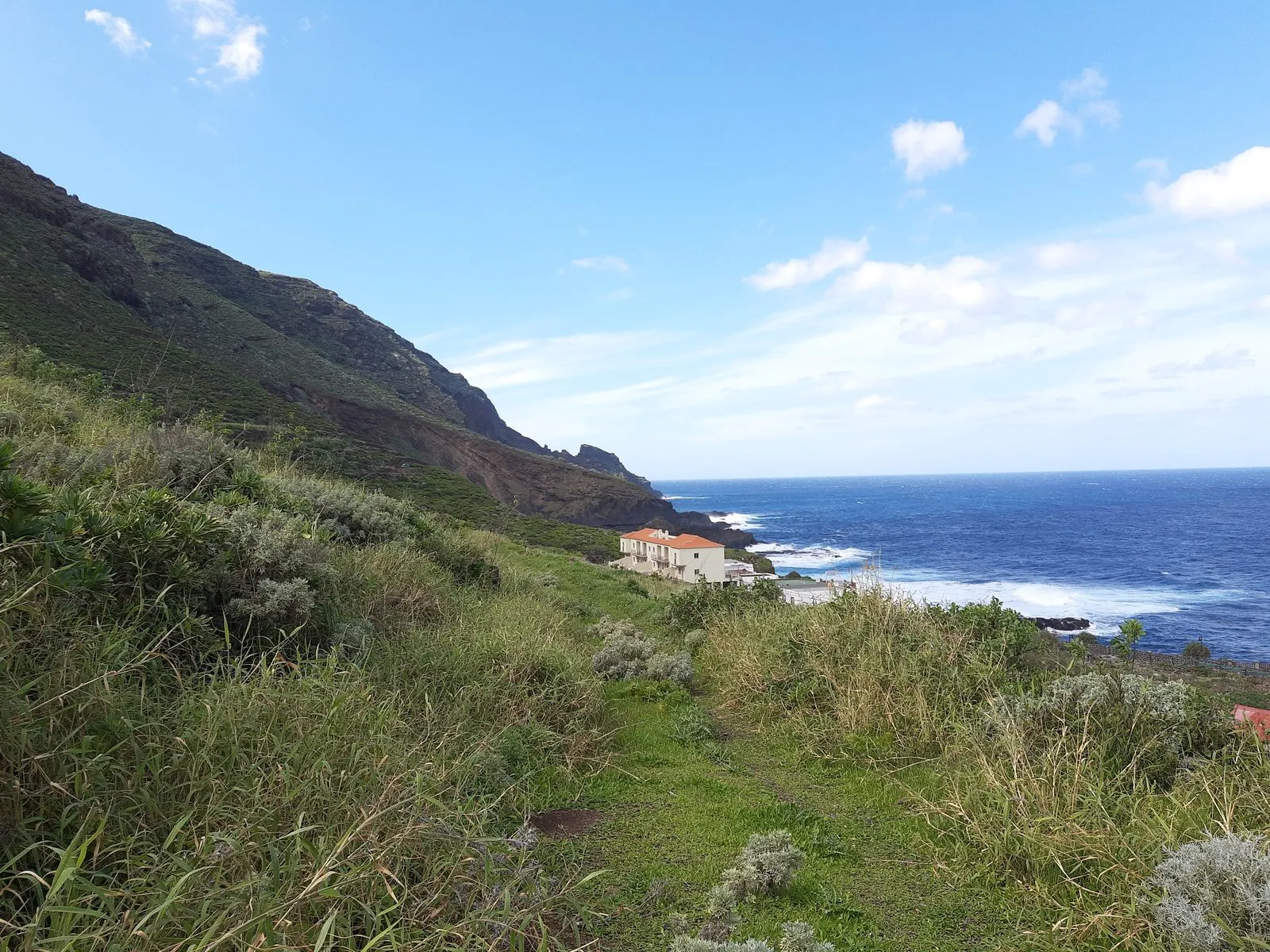 Coastal view towards the La Fajana hamlet below Barlovento on La Palma
