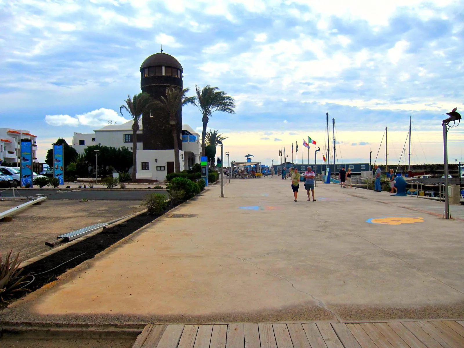 The marina and waterfront of the Caleta de Fuste resort, Fuerteventura