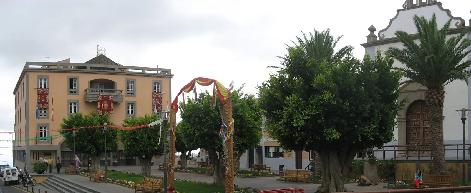 Town hall and church of San Fernando Obispo in Granadilla de Abona, Tenerife