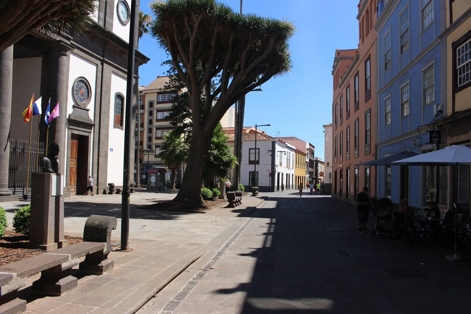 The cathedral square in San Cristóbal de La Laguna, a UNESCO World Heritage town, Tenerife