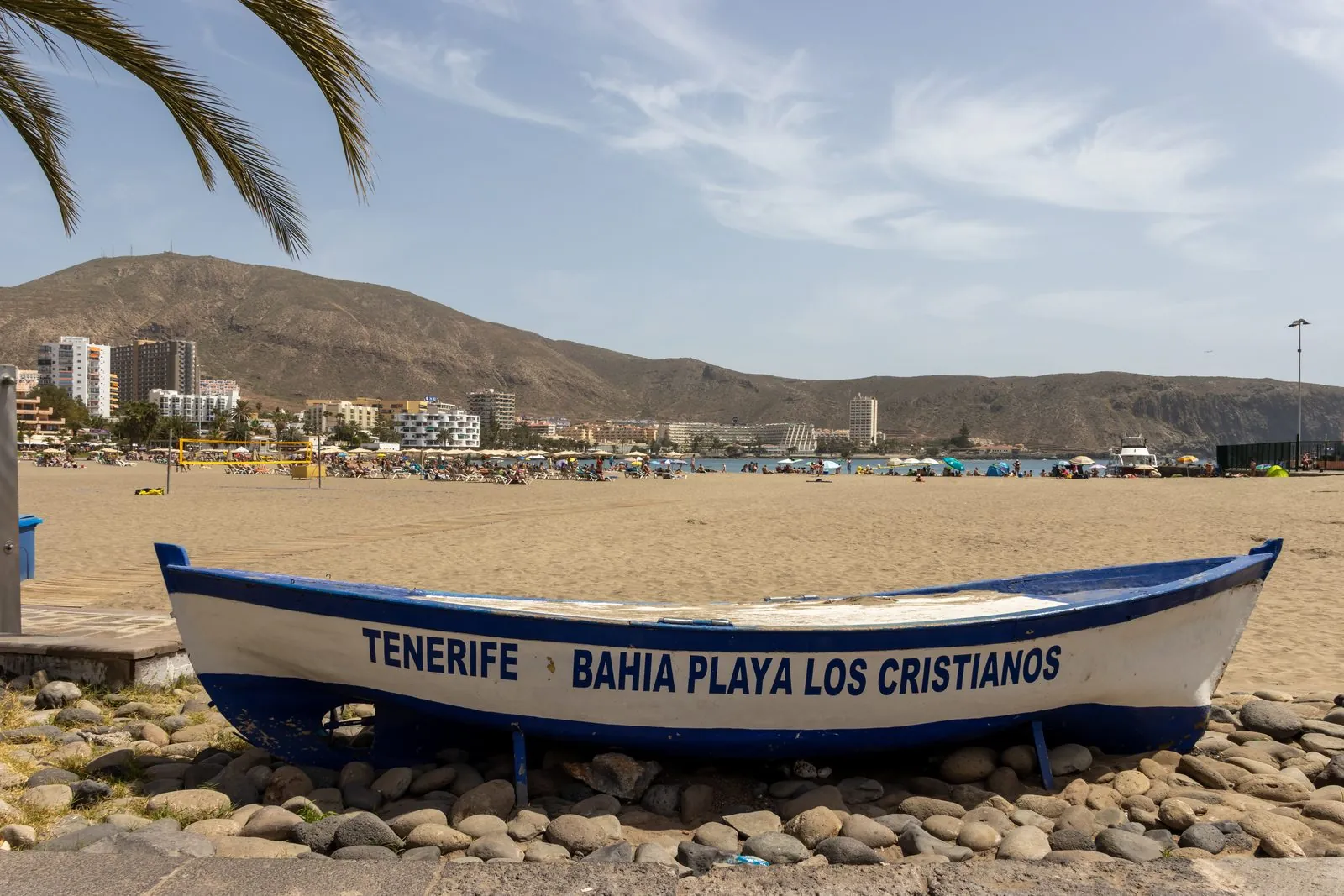 The sandy Playa Honda beach at Los Cristianos, Tenerife