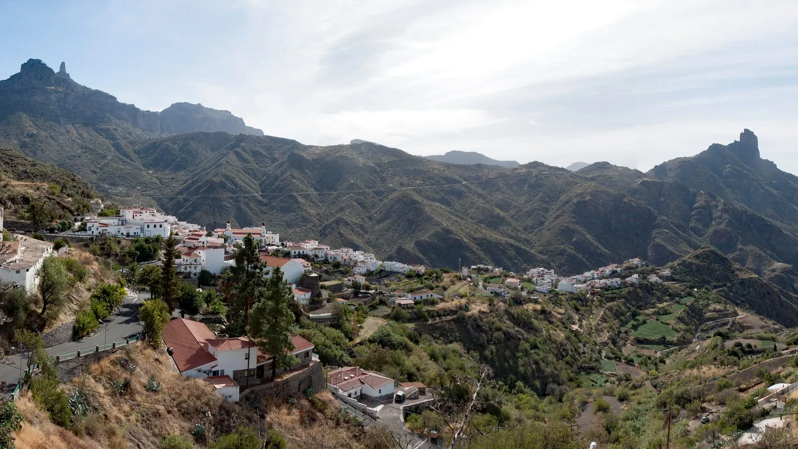 The white mountain village of Tejeda amid the central highlands of Gran Canaria