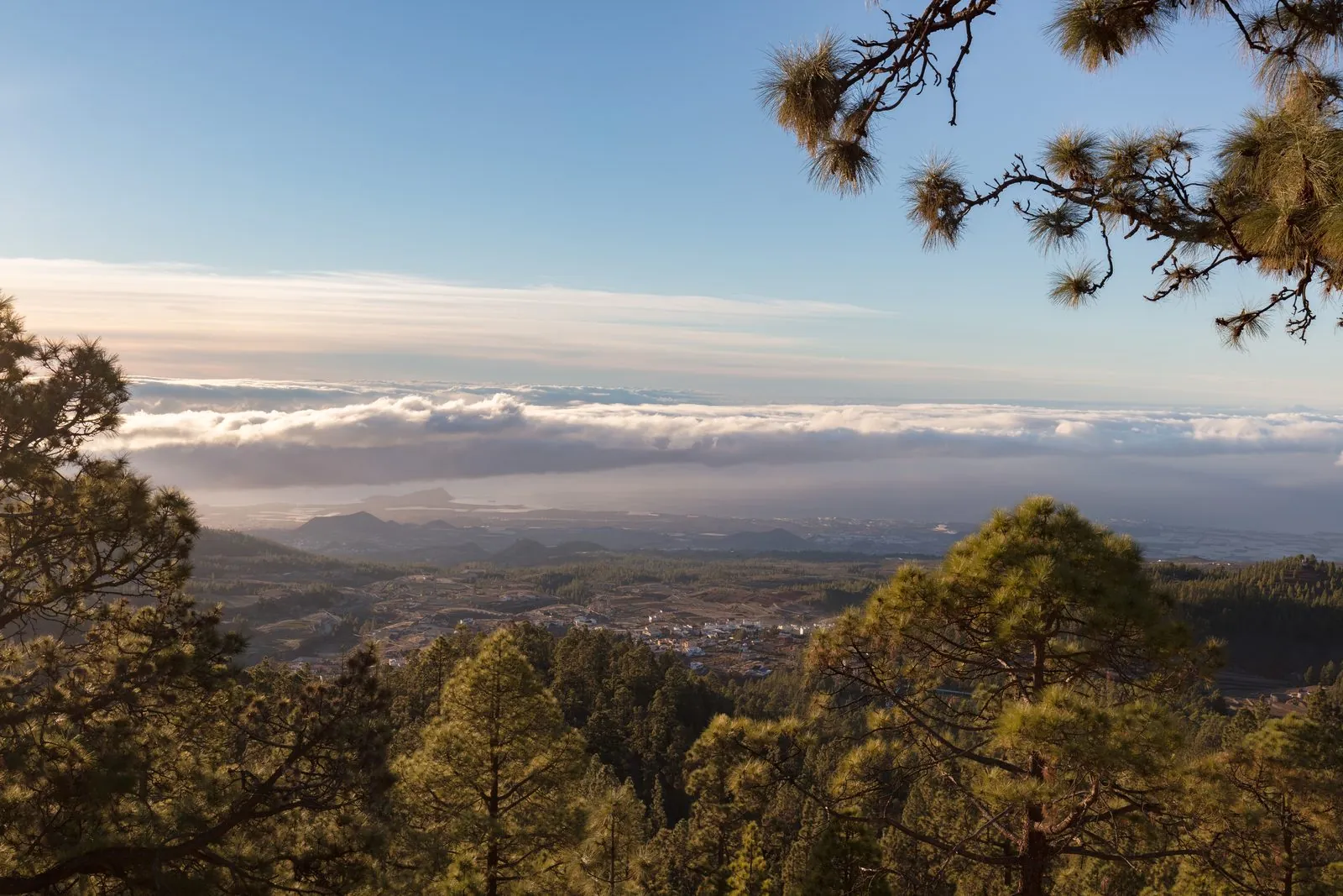 View over the highland village of Vilaflor from its mirador, Tenerife