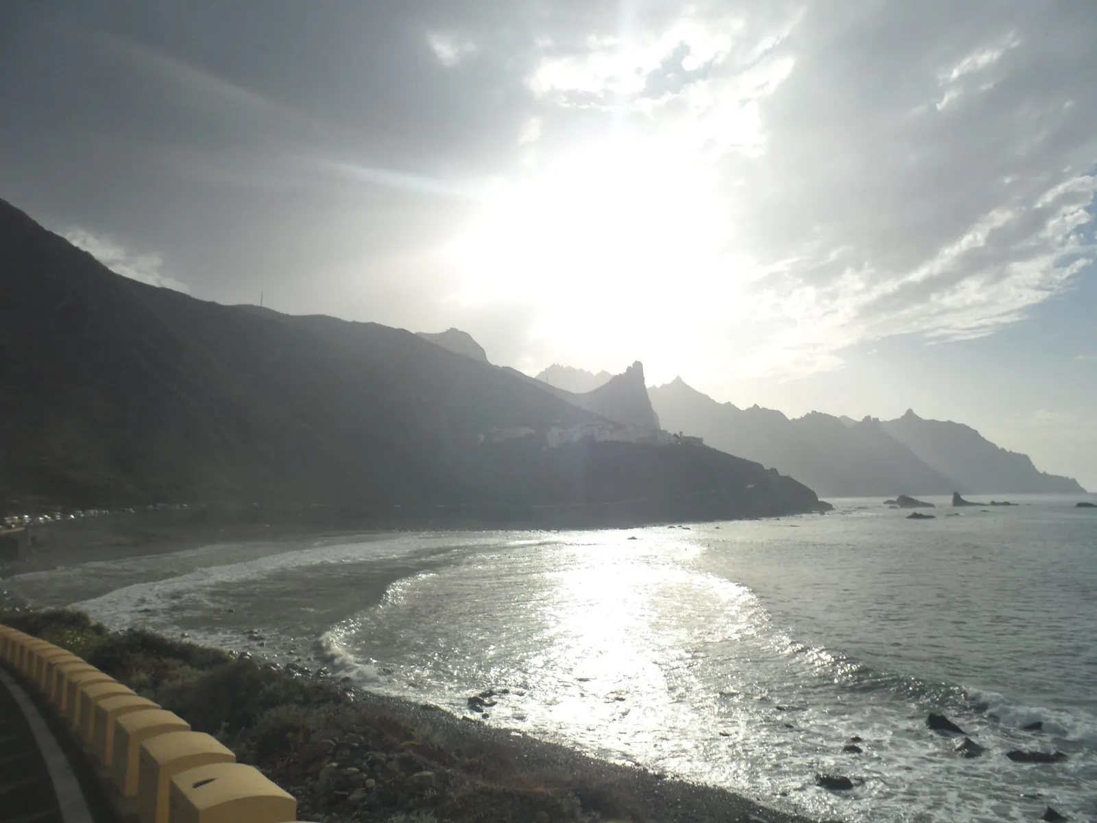 The rugged coastline of the Anaga massif glowing at sunset in northeastern Tenerife