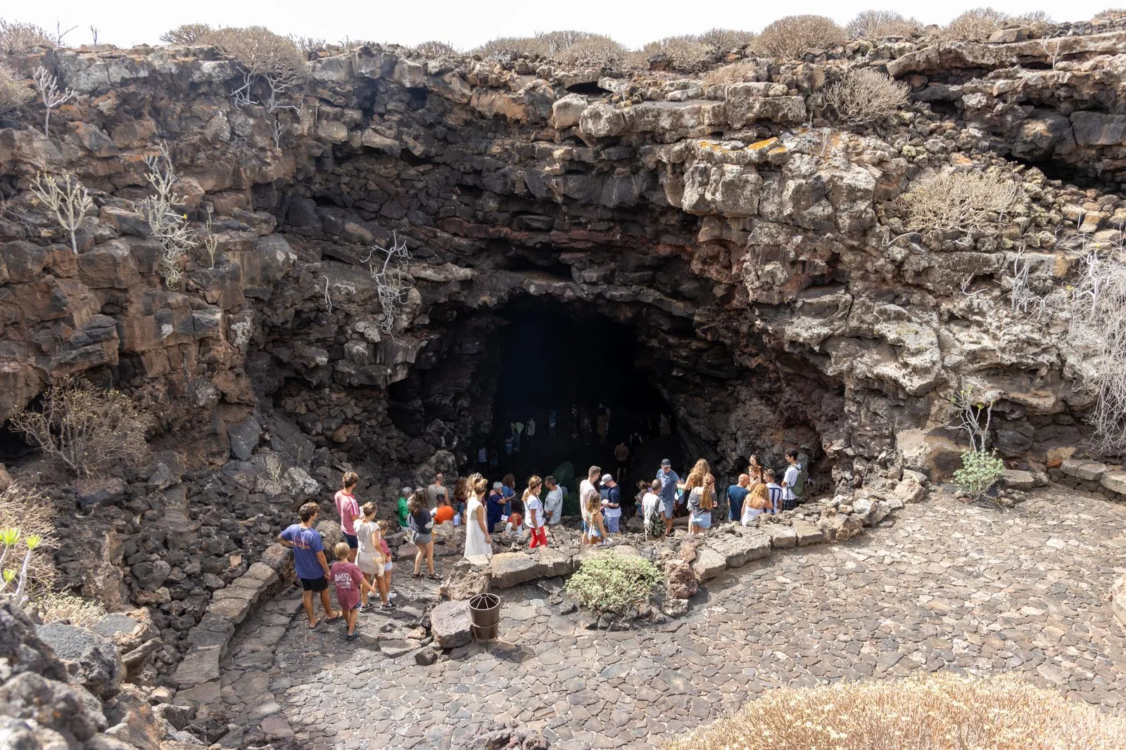 The collapsed entrance to the Cueva de los Verdes, Lanzarote