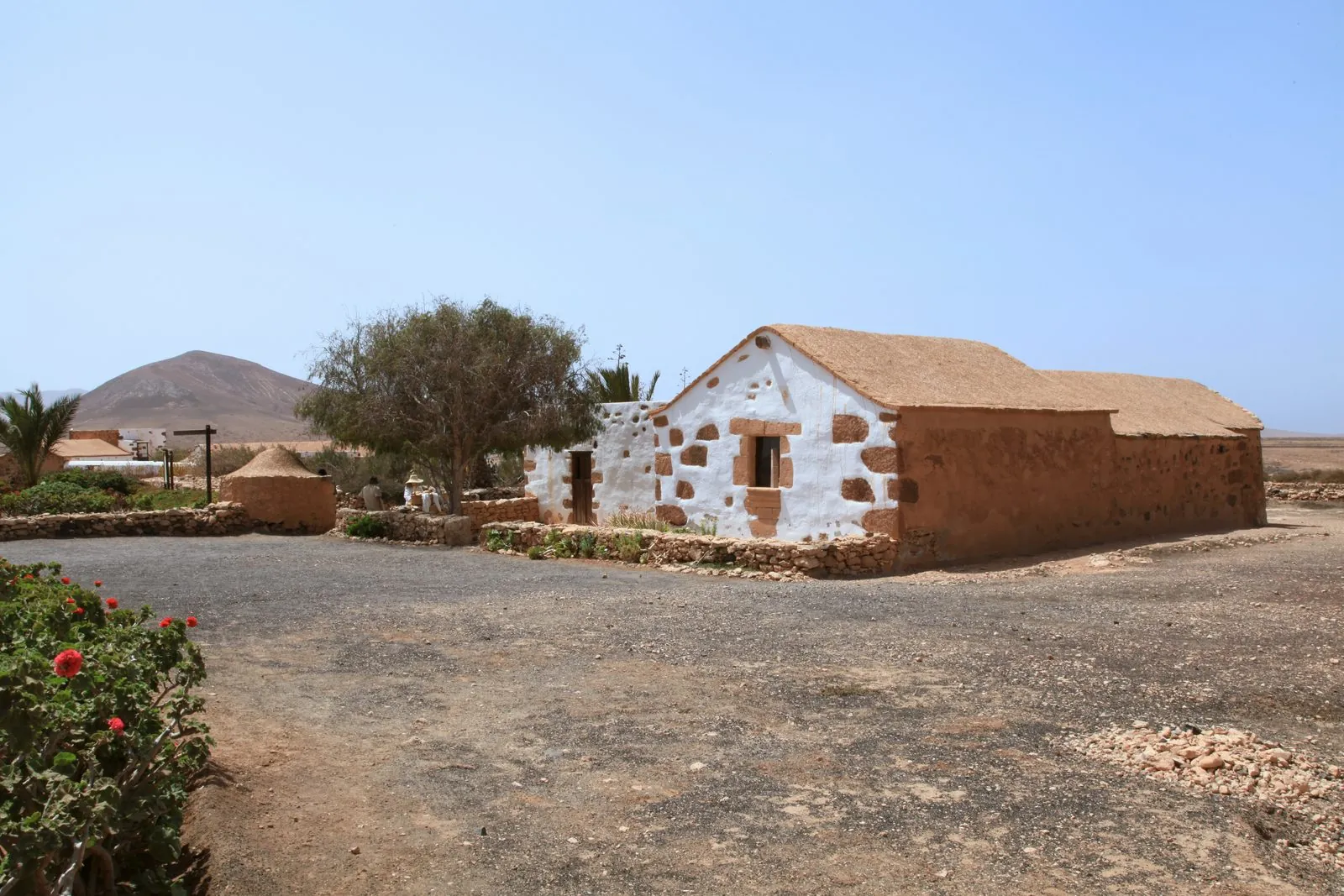 Restored rural buildings of the La Alcogida hamlet near Tefía, Fuerteventura