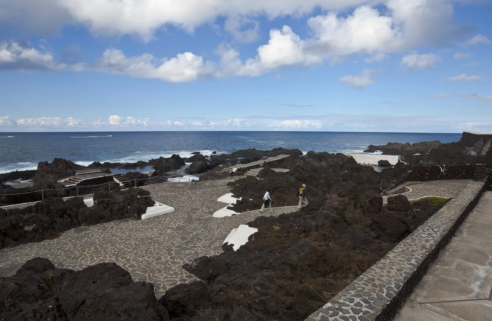 The natural volcanic rock pools of El Caleton beside the sea at Garachico, northern Tenerife