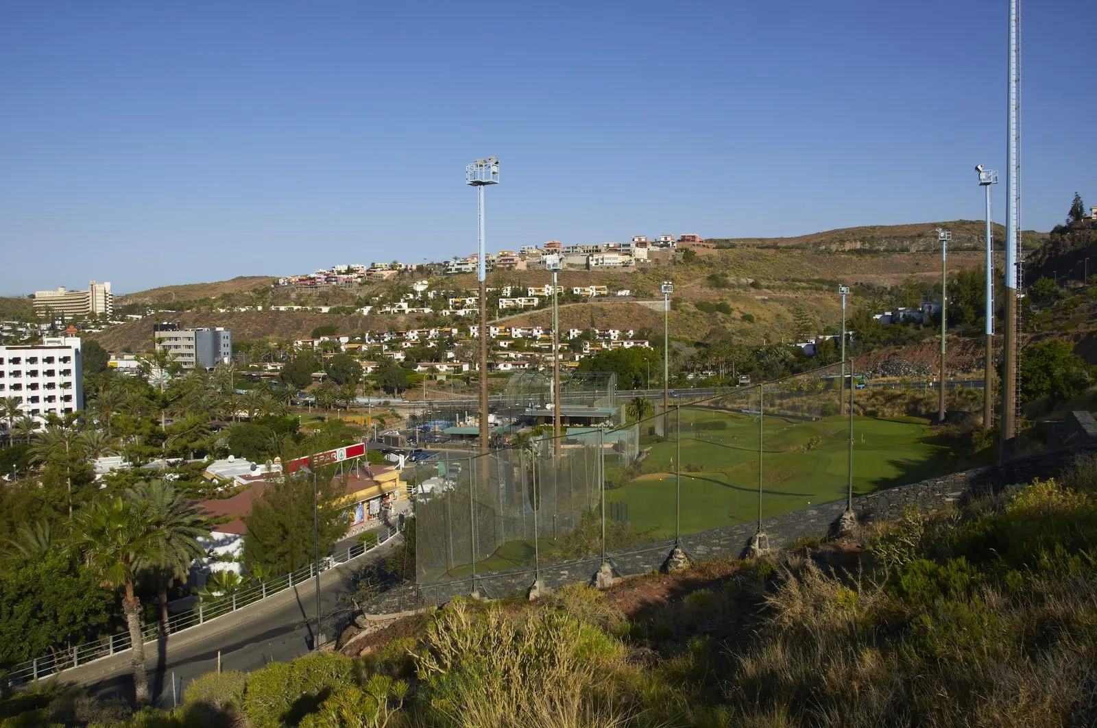 The green fairways of the San Agustin golf course on southern Gran Canaria