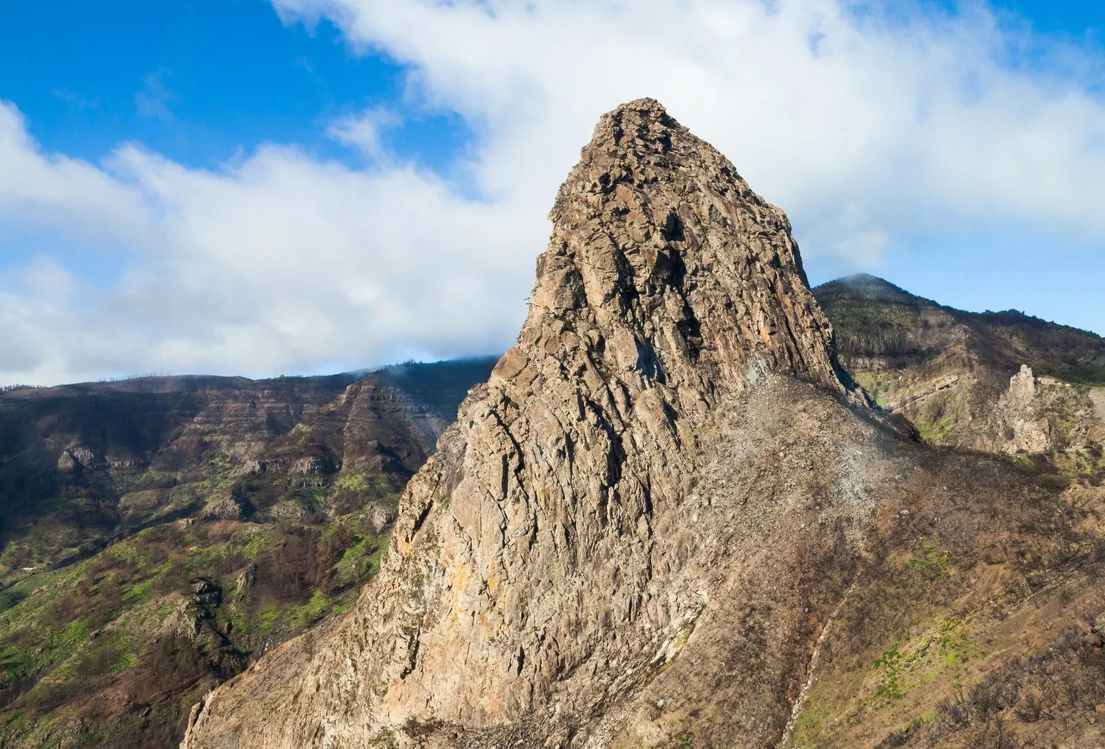 The Roque Agando rising above Garajonay National Park on La Gomera