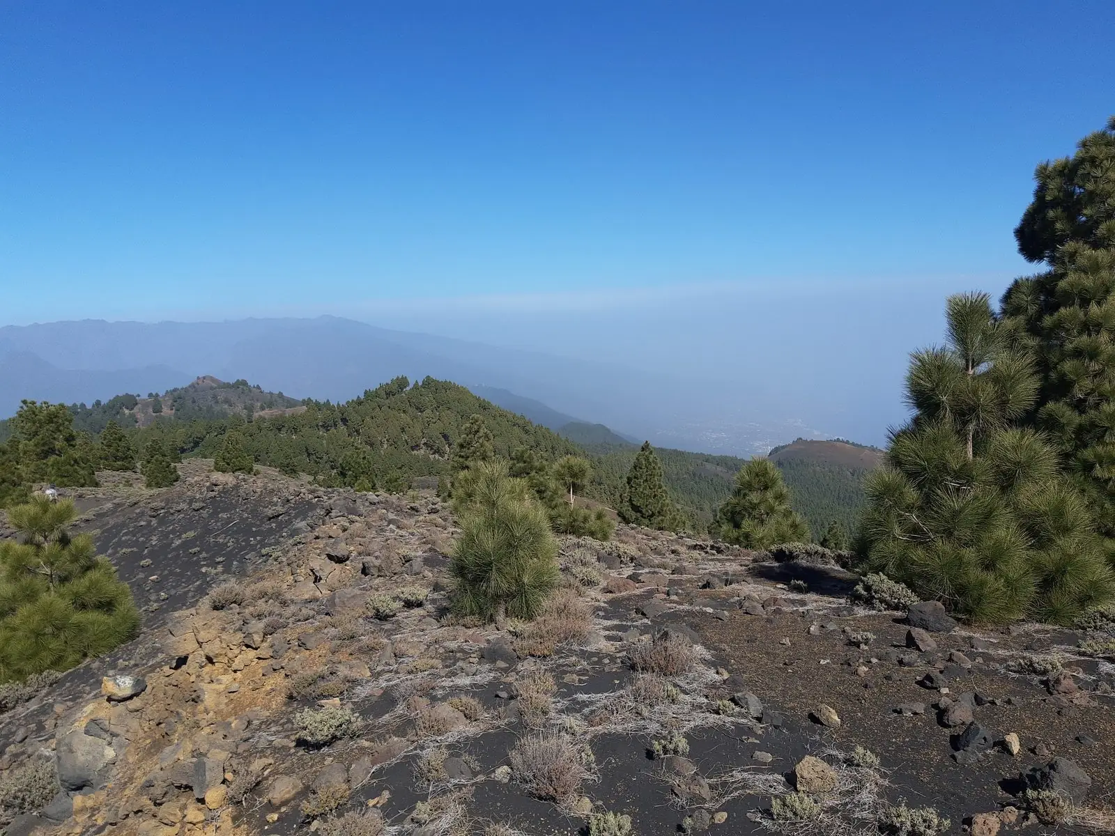 The volcanic landscape of the Ruta de los Volcanes, La Palma