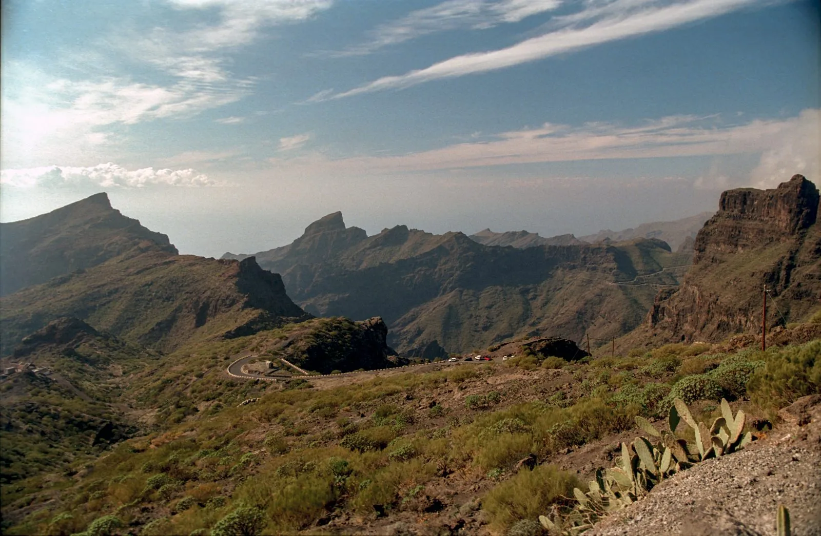 The deep Masca gorge winding through the jagged Teno mountains of western Tenerife