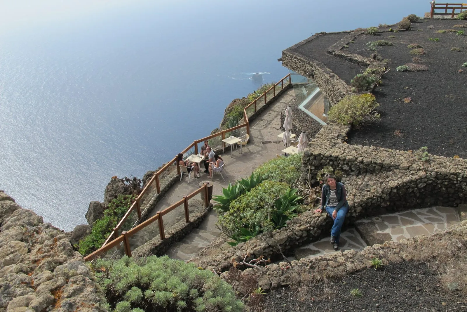 The view over El Golfo bay from the Mirador de la Peña, El Hierro