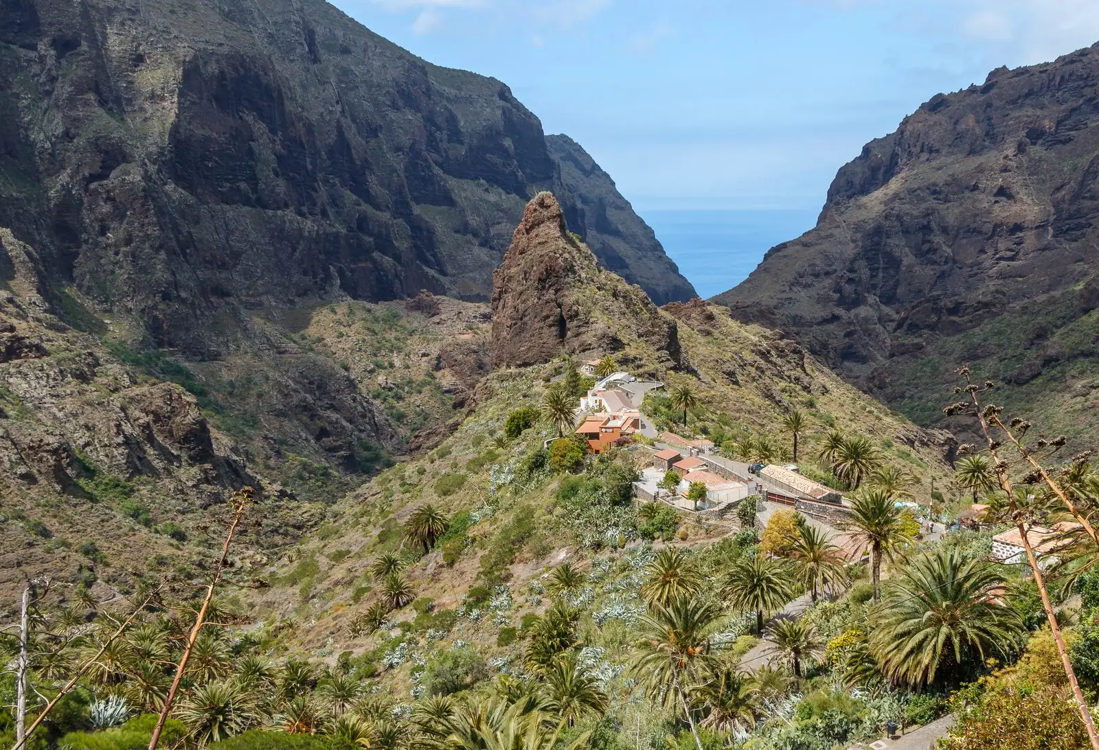 The mountain village of Masca among the deep ravines of the Teno massif, Tenerife